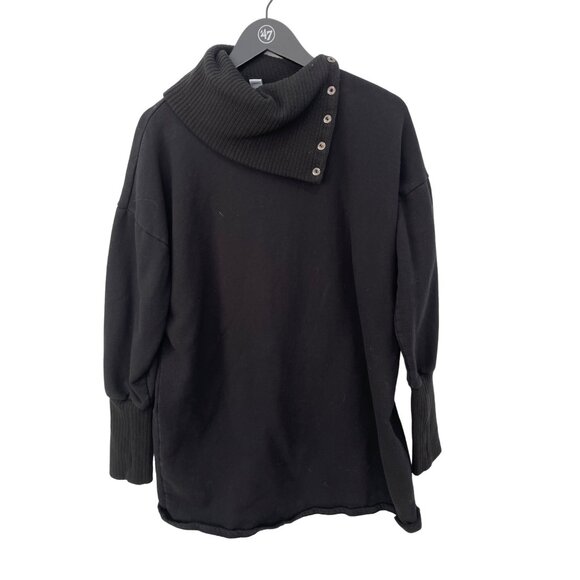 Studio Park x Shawn Killinger Regular Sweatshirt Dress Women L Black Cozy Staple - Picture 2 of 10